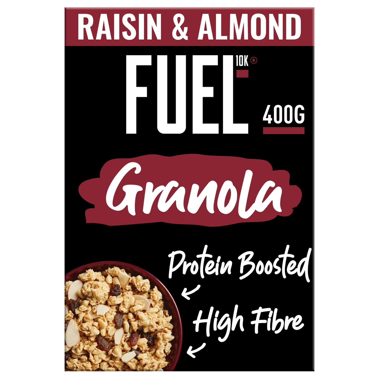 Fuel10K Raisin & Almond Protein Granola Breakfast Cereal 400 g