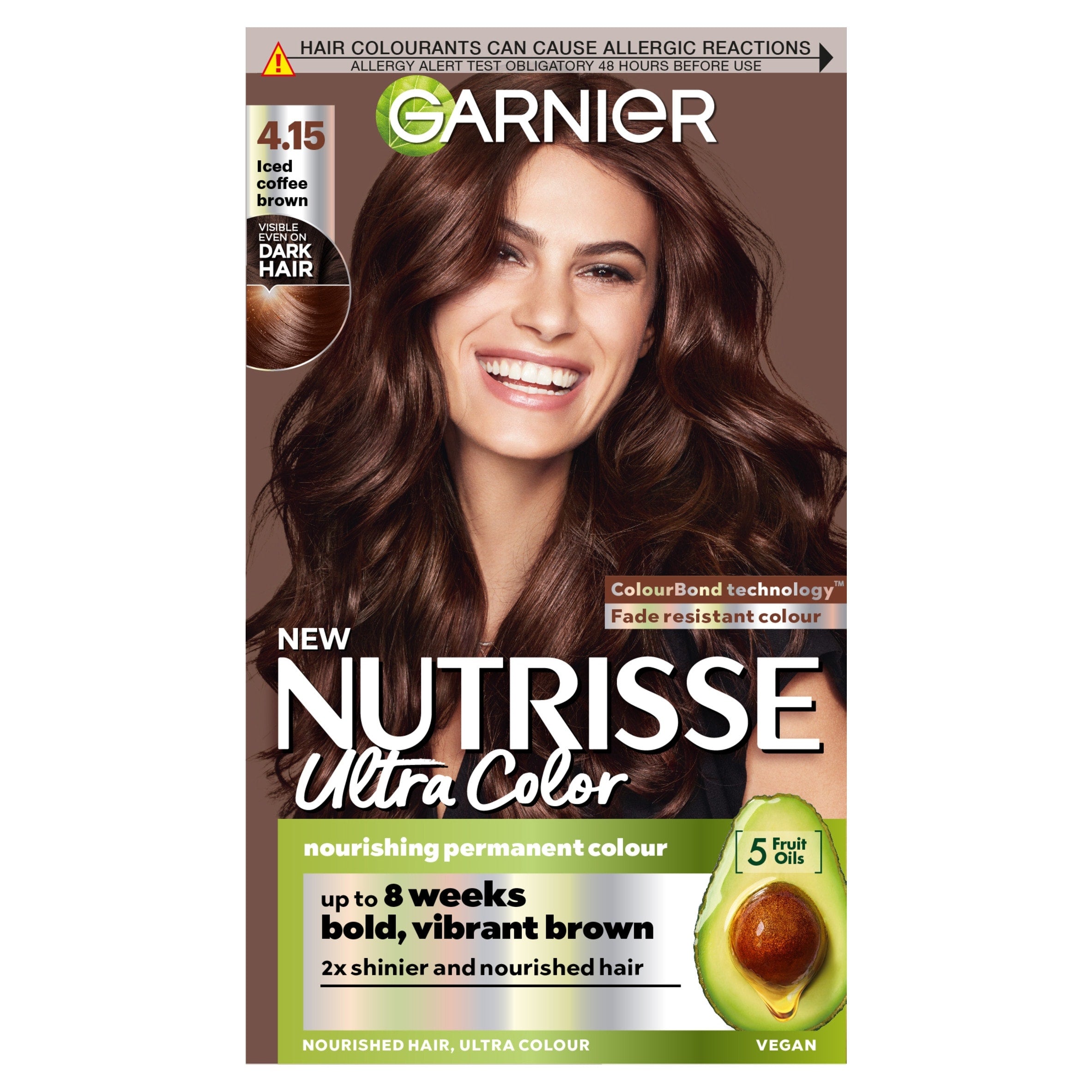 Garnier Nutrisse Ultra Colour 4.15 Iced Coffee Permanent Hair Dye
