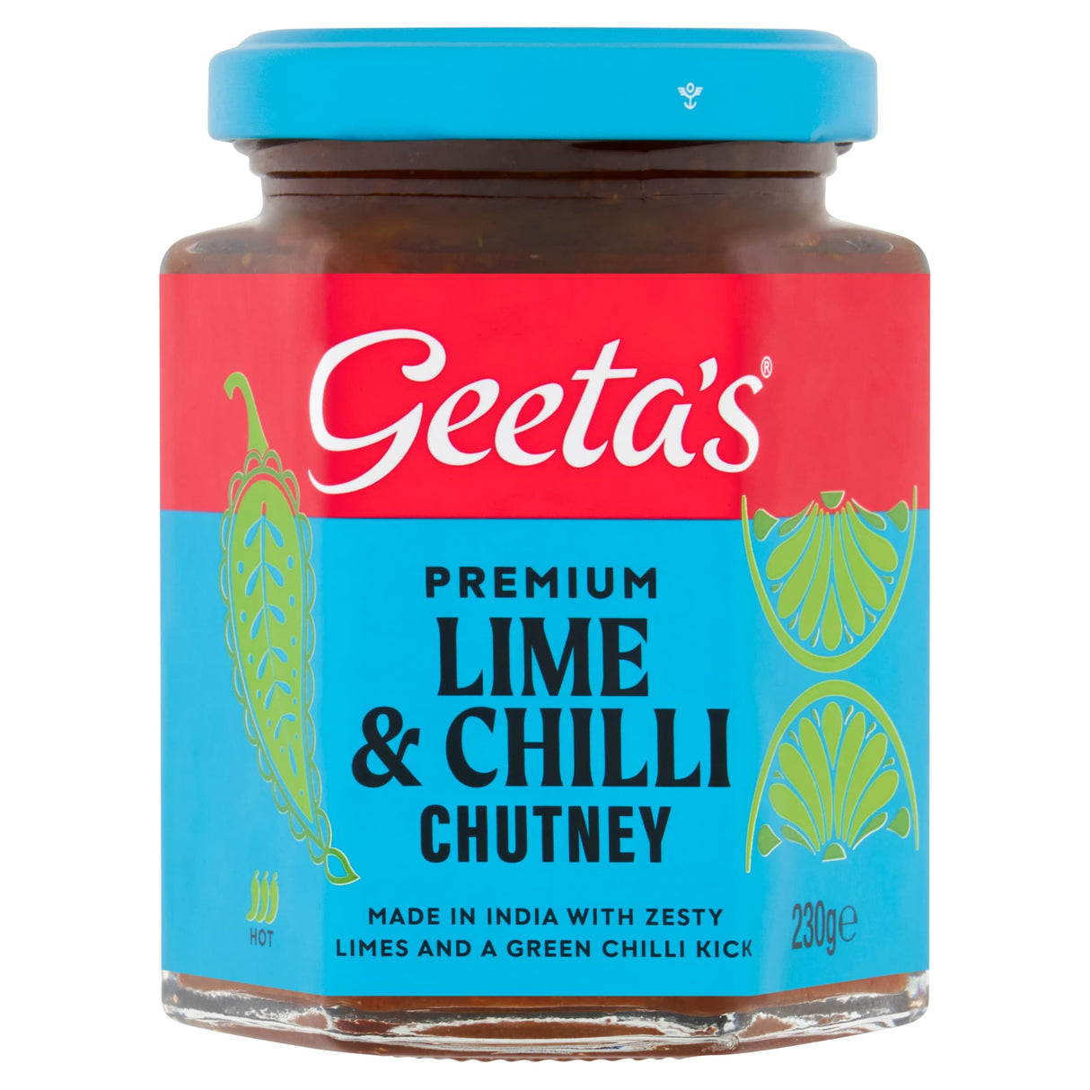 Geeta's Premium Lime & Chilli Chutney 230 g
