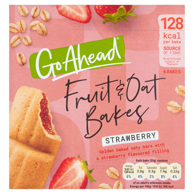 Go Ahead 6 Fruit & Oat Bakes Strawberry 210 g