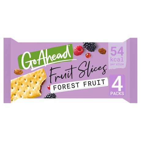 Go Ahead Forest Fruit Crispy Fruit Slices Snack Bars Multi-Pack 4 x 43.6 g