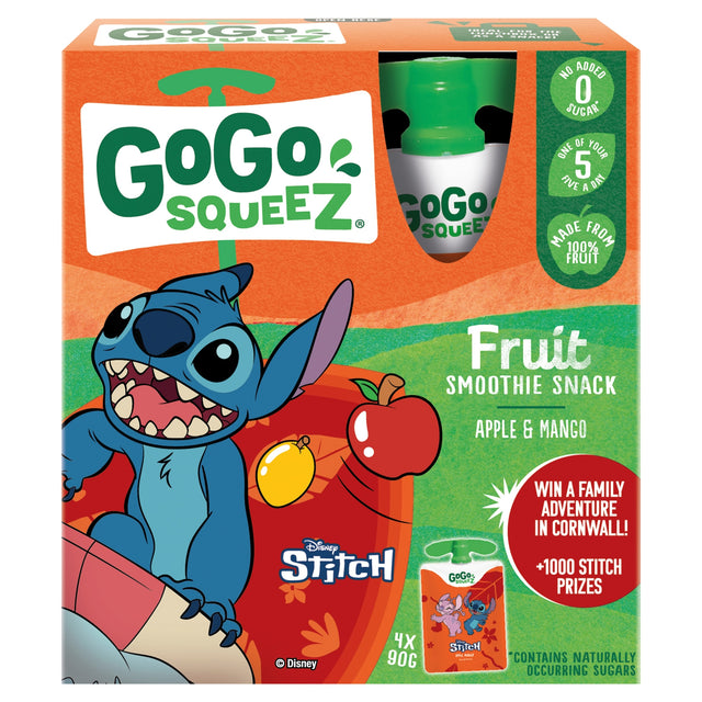 GoGo Squeez Fruit Snack Apple Mango 4 x 90 g