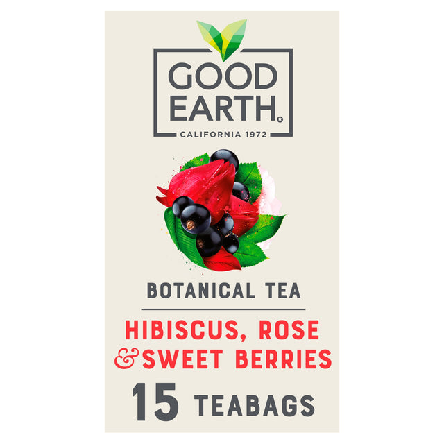 Good Earth Botanical Tea Hibiscus Rose & Sweet Berries 15 Tea Bags