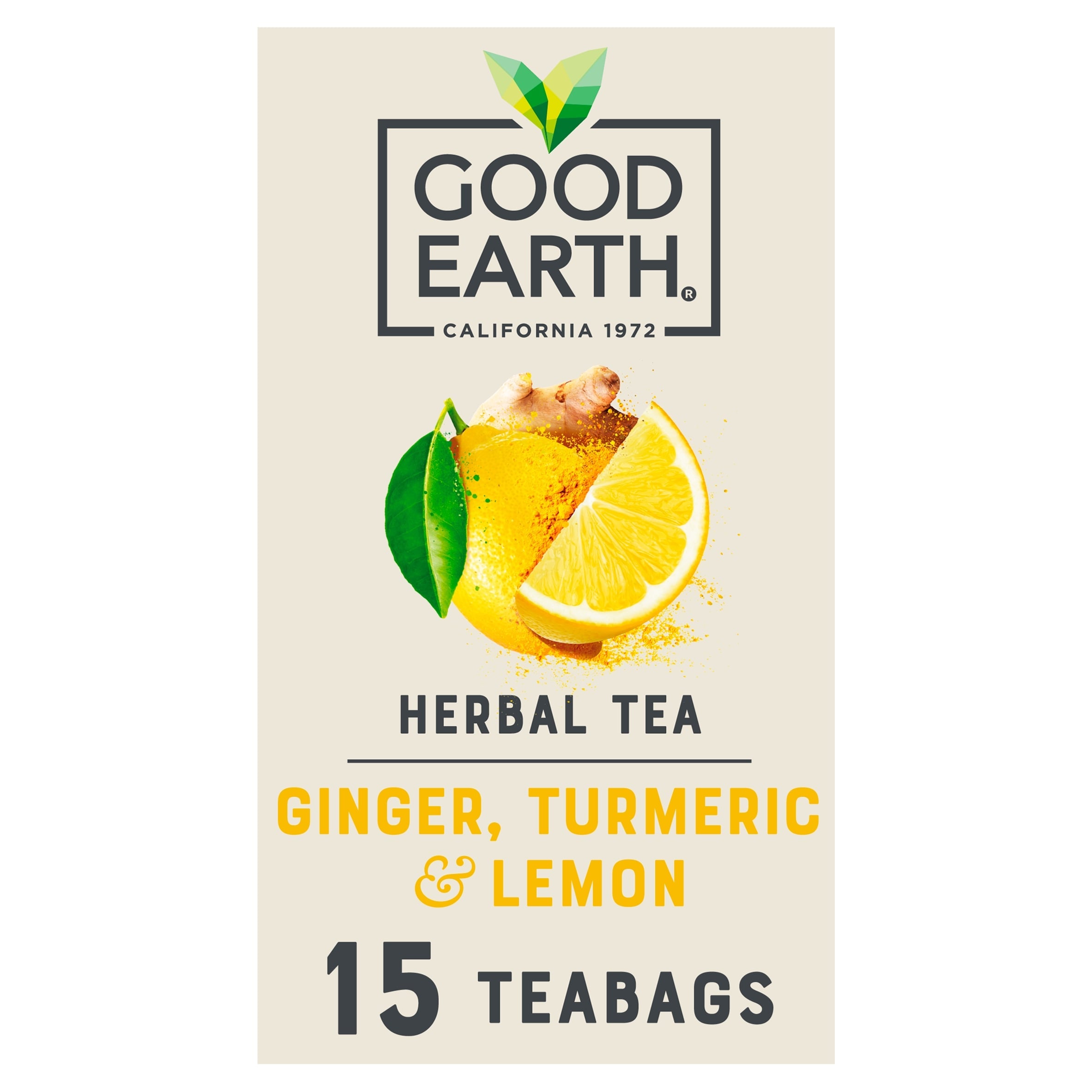 Good Earth Herbal Tea Lemon Ginger & Turmeric 15 Tea Bags 42 g