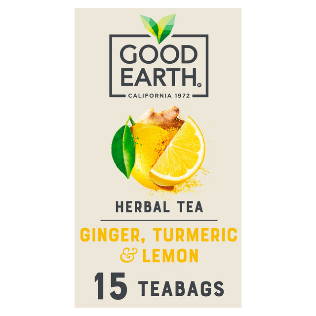 Good Earth Herbal Tea Lemon Ginger & Turmeric 15 Tea Bags 42 g