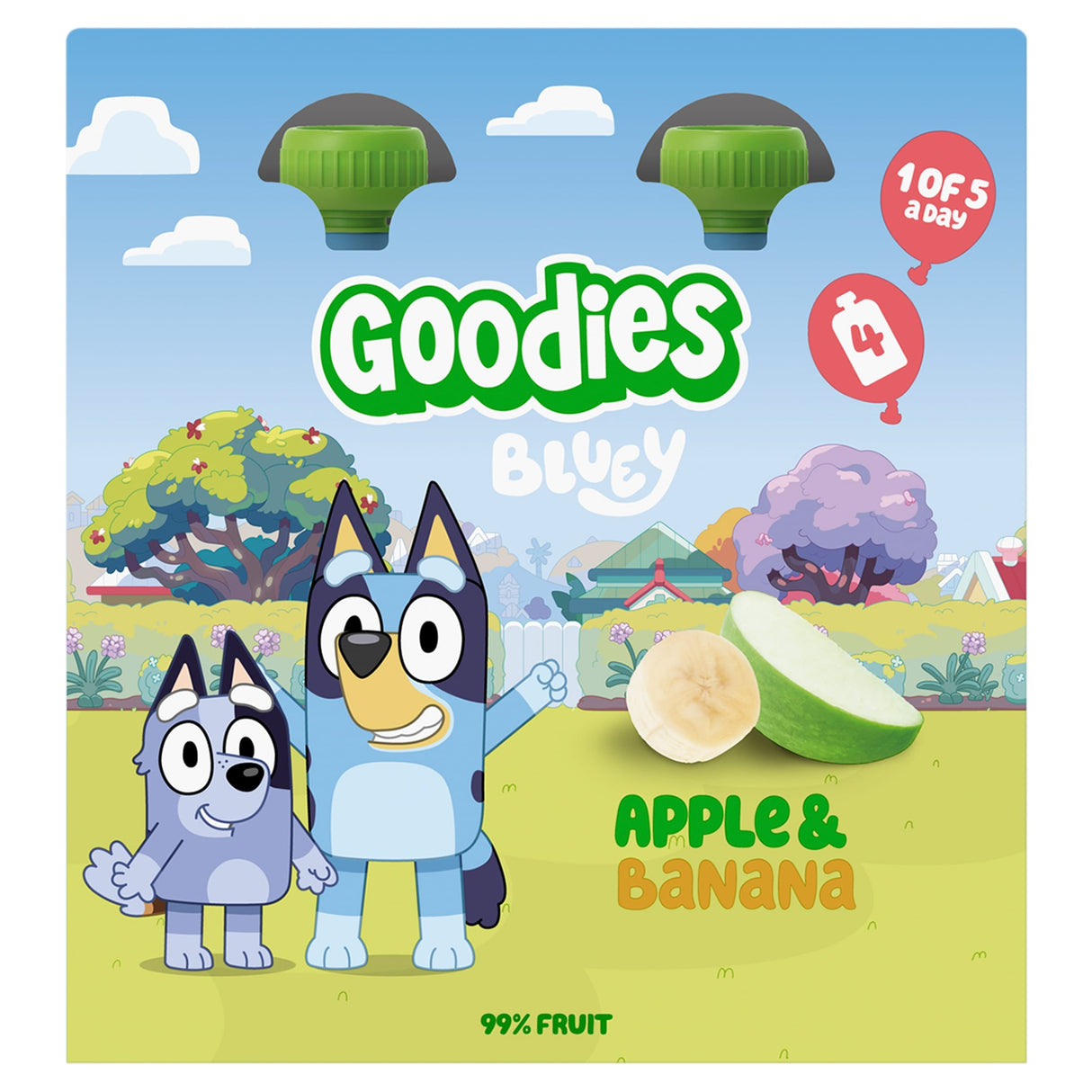 Goodies Bluey Apple & Banana Pouch 4 x 100 g