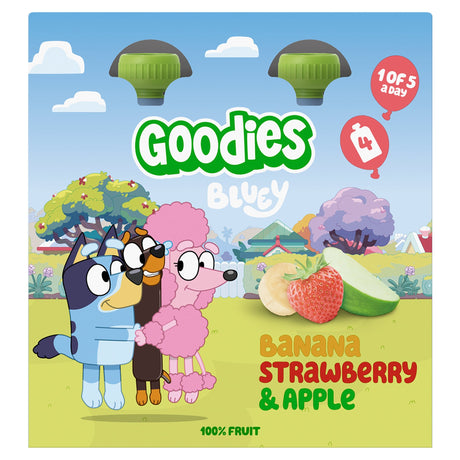 Goodies Bluey Banana Strawberry & Apple Pouch 4 x 100 g