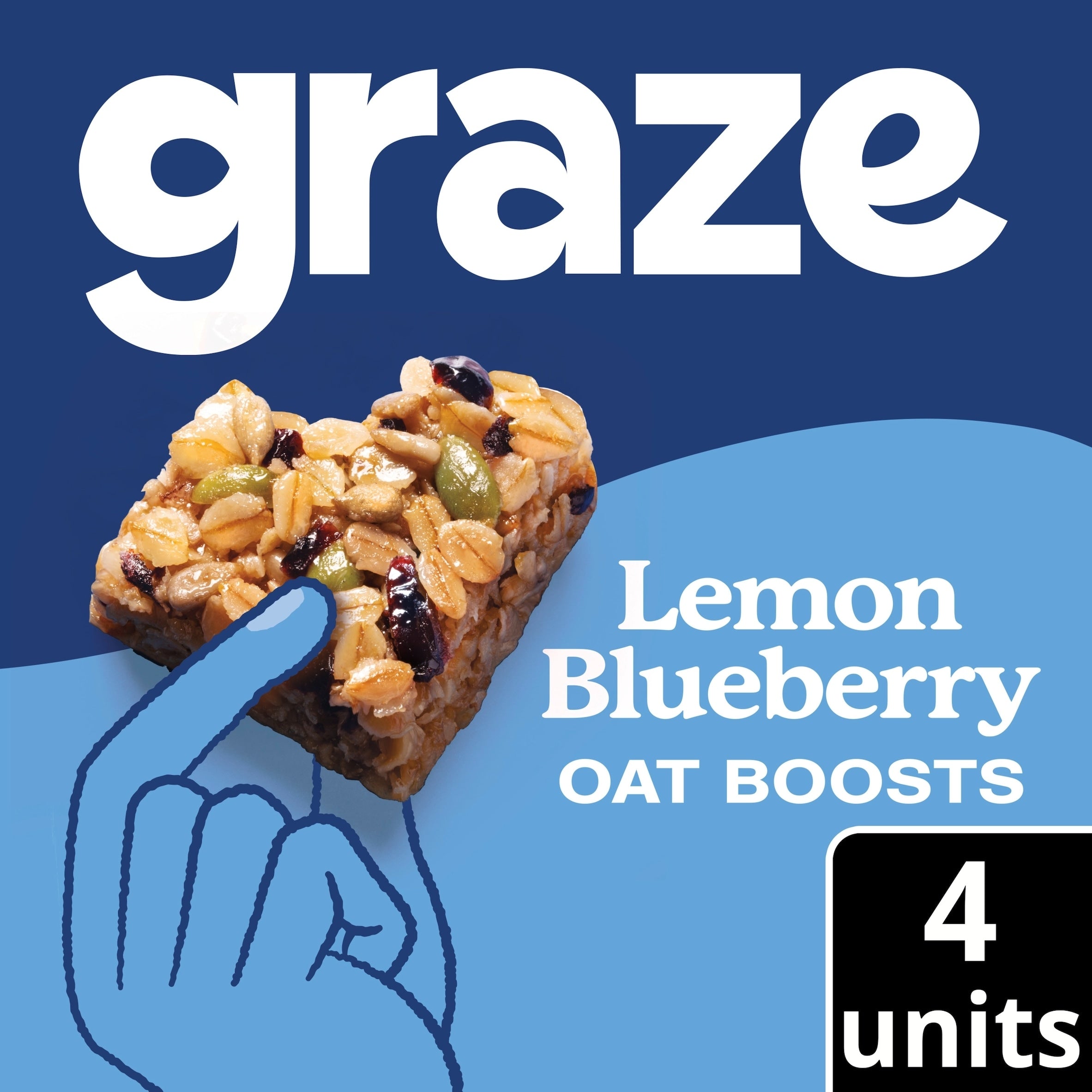 Graze Lemon Blueberry Oat Boosts Flapjack Snack 4 x 30 g