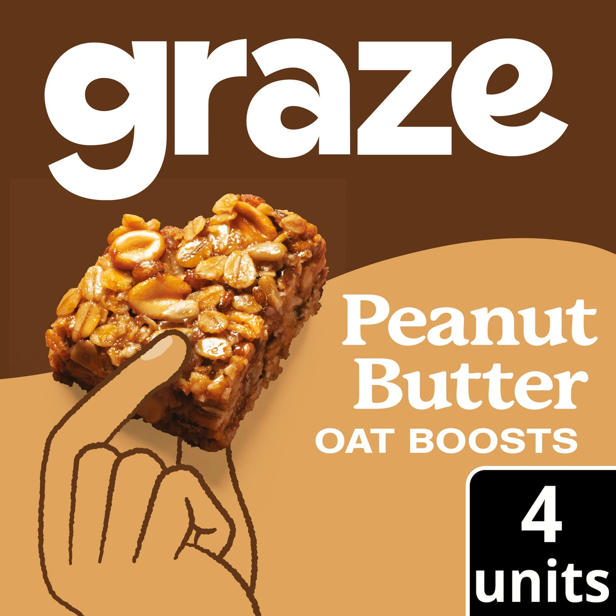 Graze Peanut Butter Oat Boosts Flapjack Snack 4 x 30 g