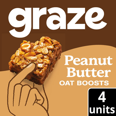 Graze Peanut Butter Oat Boosts Flapjack Snack 4 x 30 g