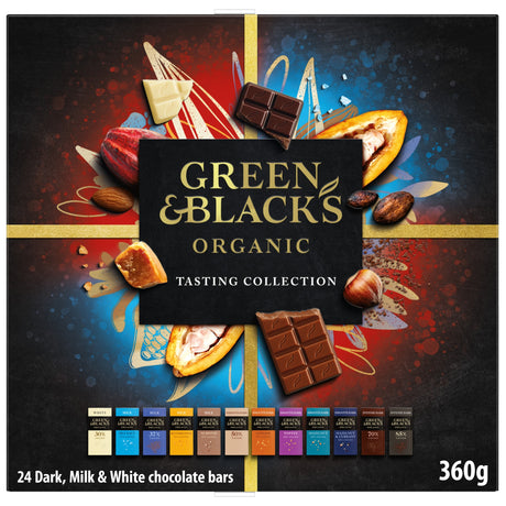 Green & Black's Organic Dark Milk & White Collection 24 x 15 g