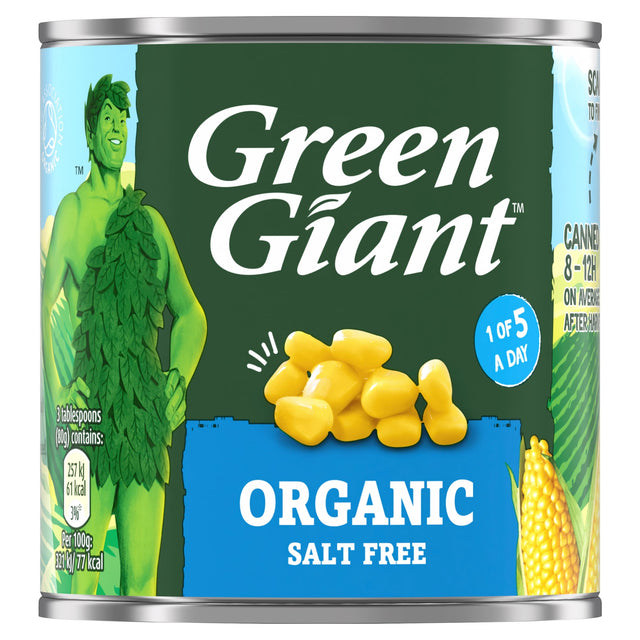 Green Giant Organic Salt Free Sweetcorn 160 g