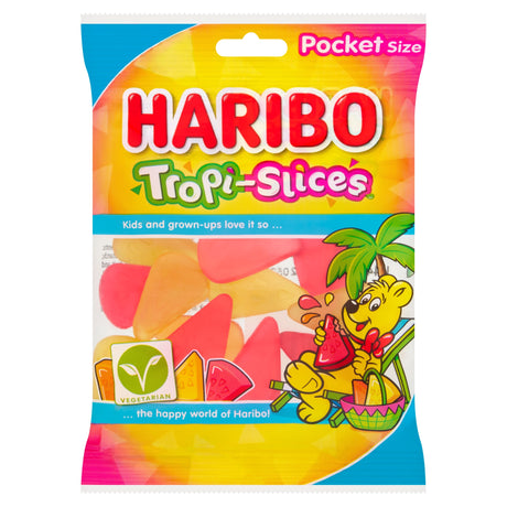 Haribo Vegetarian Tropi-Slices Pocket Size Bag 42 g