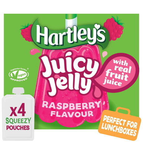 Hartley's Raspberry Jelly Pouch Multi-Pack 4 x 90 g