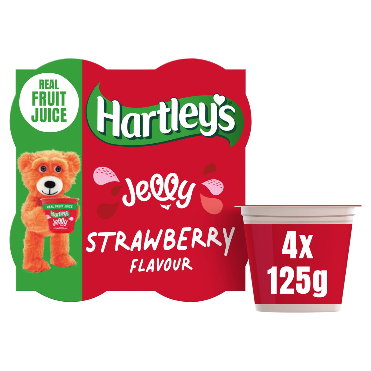 Hartley's Strawberry Flavour Jelly 4 x 125 g