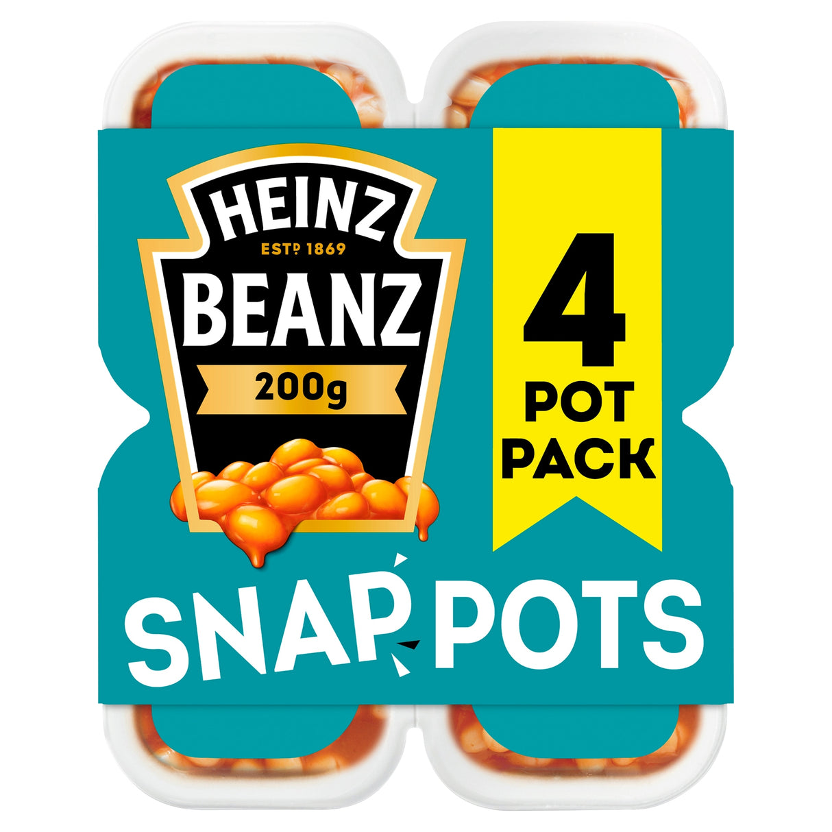 Heinz Baked Beanz Snap Pots 4 x 200 g