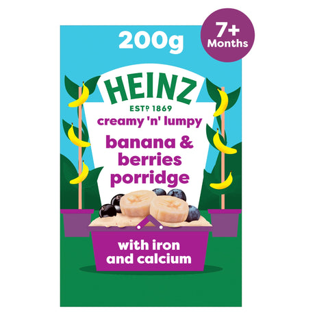 Heinz Banana & Berries Porridge Baby Food 7 Months+ 200 g