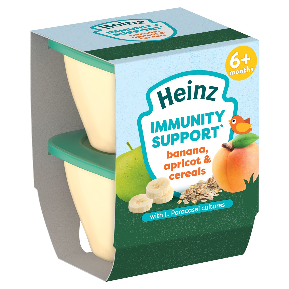 Heinz Immunity Support Banana Apricot & Cereals Pot Baby Food 6 Months+ 2 x 100 g