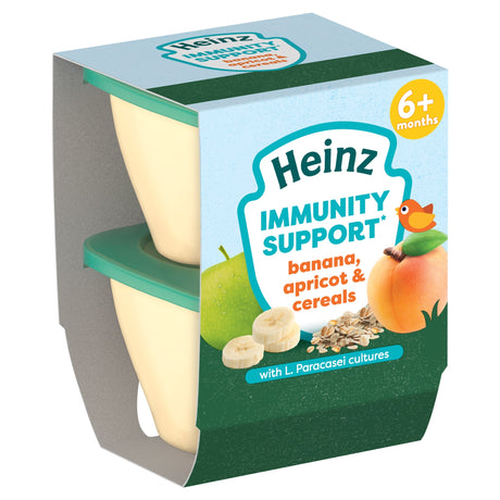 Heinz Immunity Support Banana Apricot & Cereals Pot Baby Food 6 Months+ 2 x 100 g