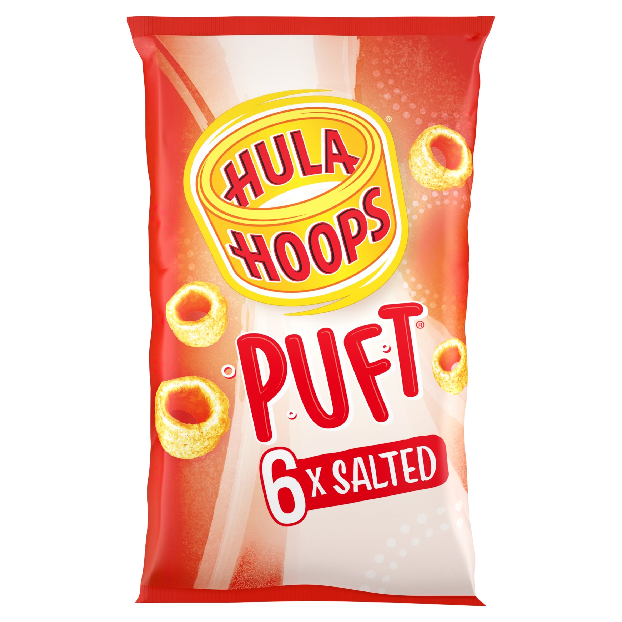 Hula Hoops Puft Salted Multi-Pack Crisps 6 x 15 g