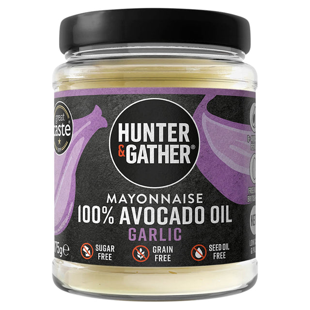 Hunter & Gather Avocado Oil Mayonnaise Garlic 175 g