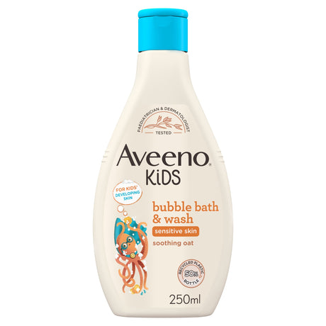 Aveeno Kids Bubble Bath & Wash With Soothing Oat Extract 250 ml