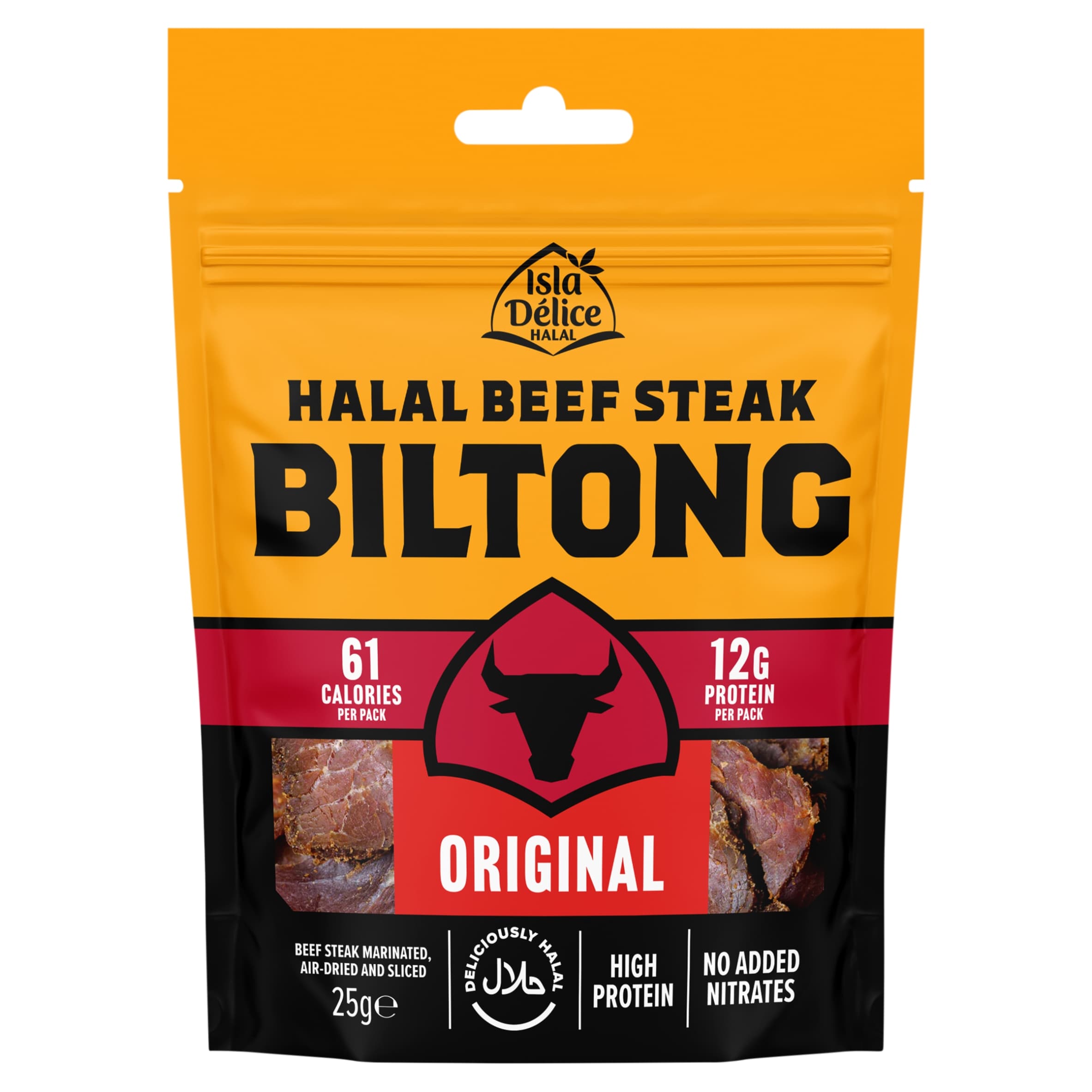 Isla Delice Halal Beef Steak Biltong Original 25 g
