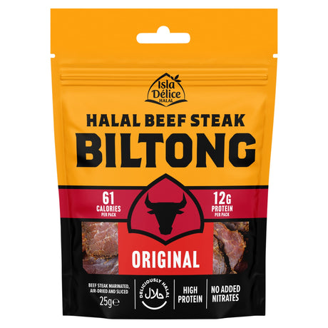 Isla Delice Halal Beef Steak Biltong Original 25 g