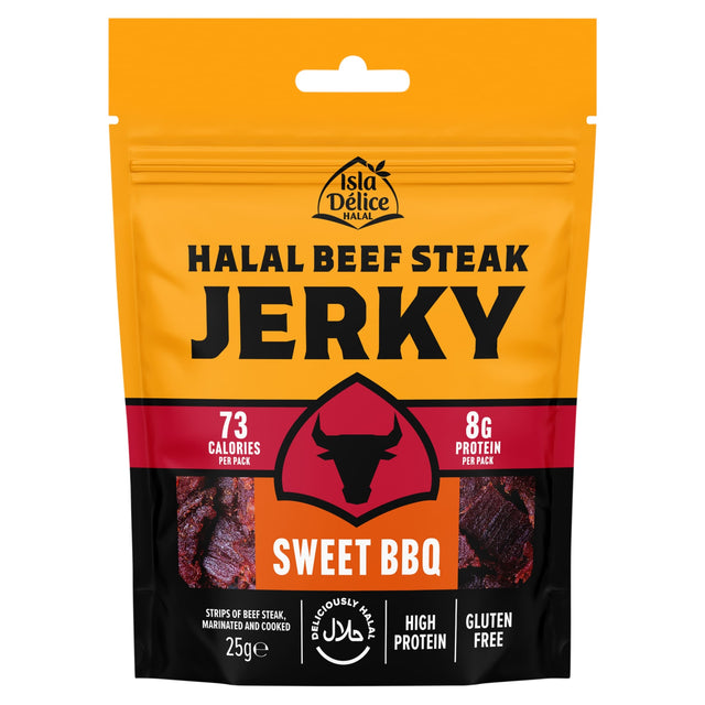 Isla Delice Halal Beef Steak Jerky Sweet BBQ 25 g