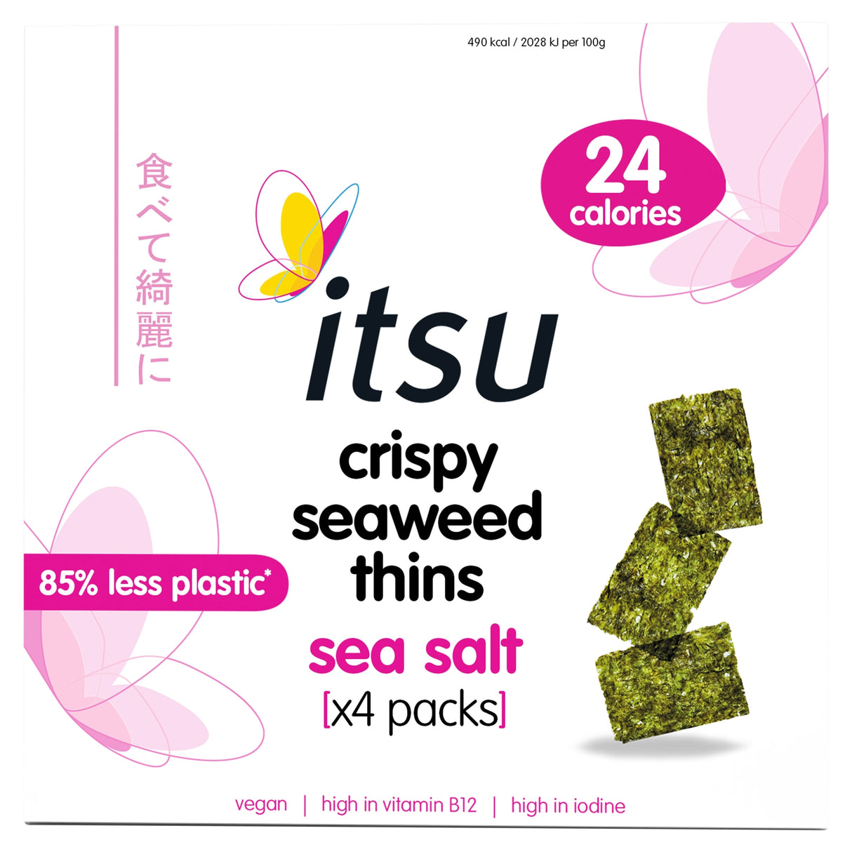 Itsu Crispy Seaweed Thins Sea Salt 4 x 5 g