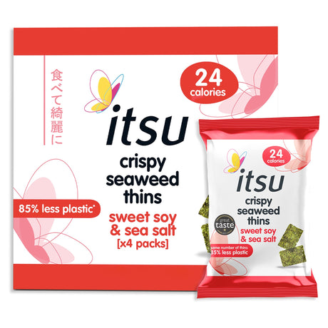 Itsu Seaweed Sweet Soy & Sea Salt Thins 4 x 5 g