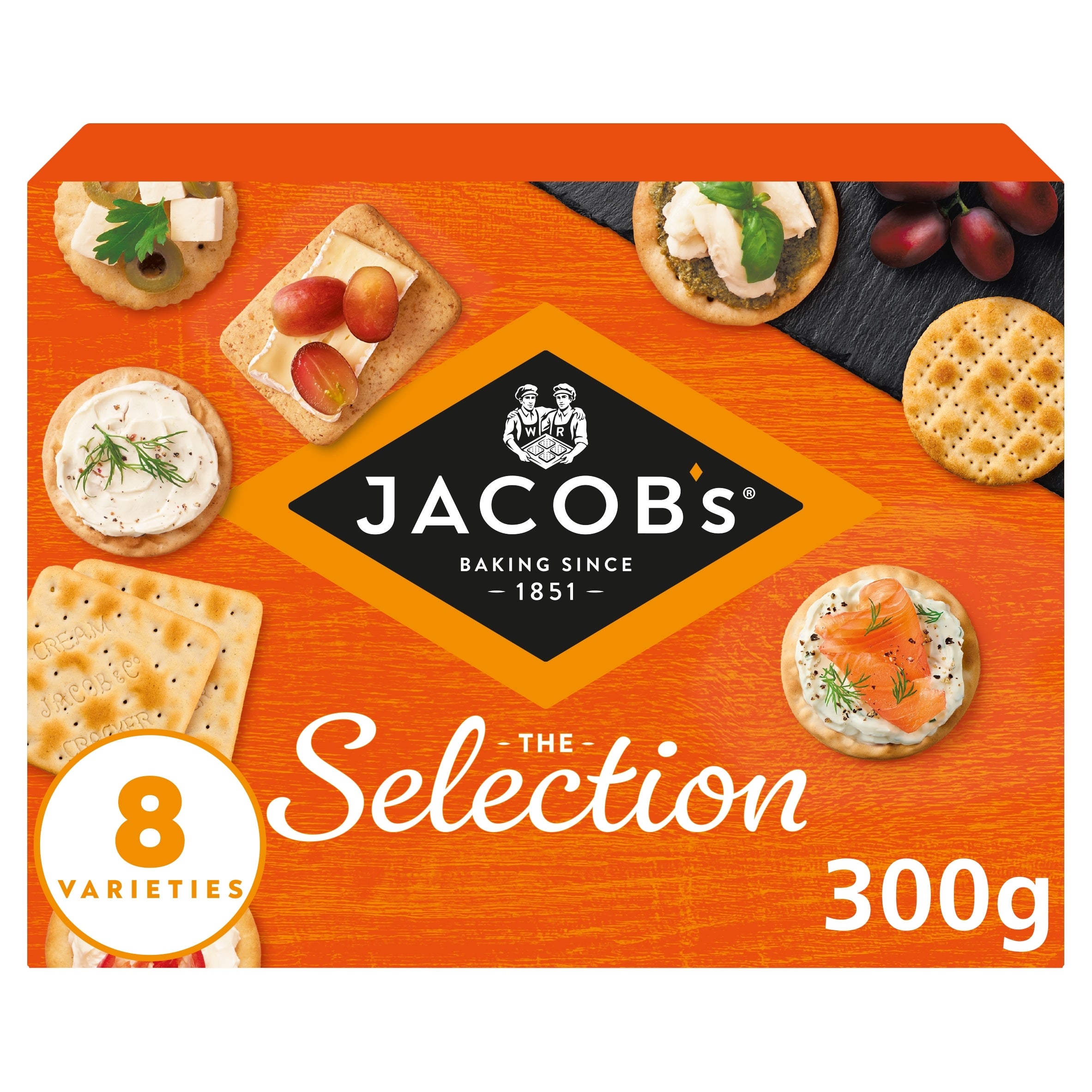 Jacob's Biscuits For Cheese 8 Variety Cracker Selection 300 g
