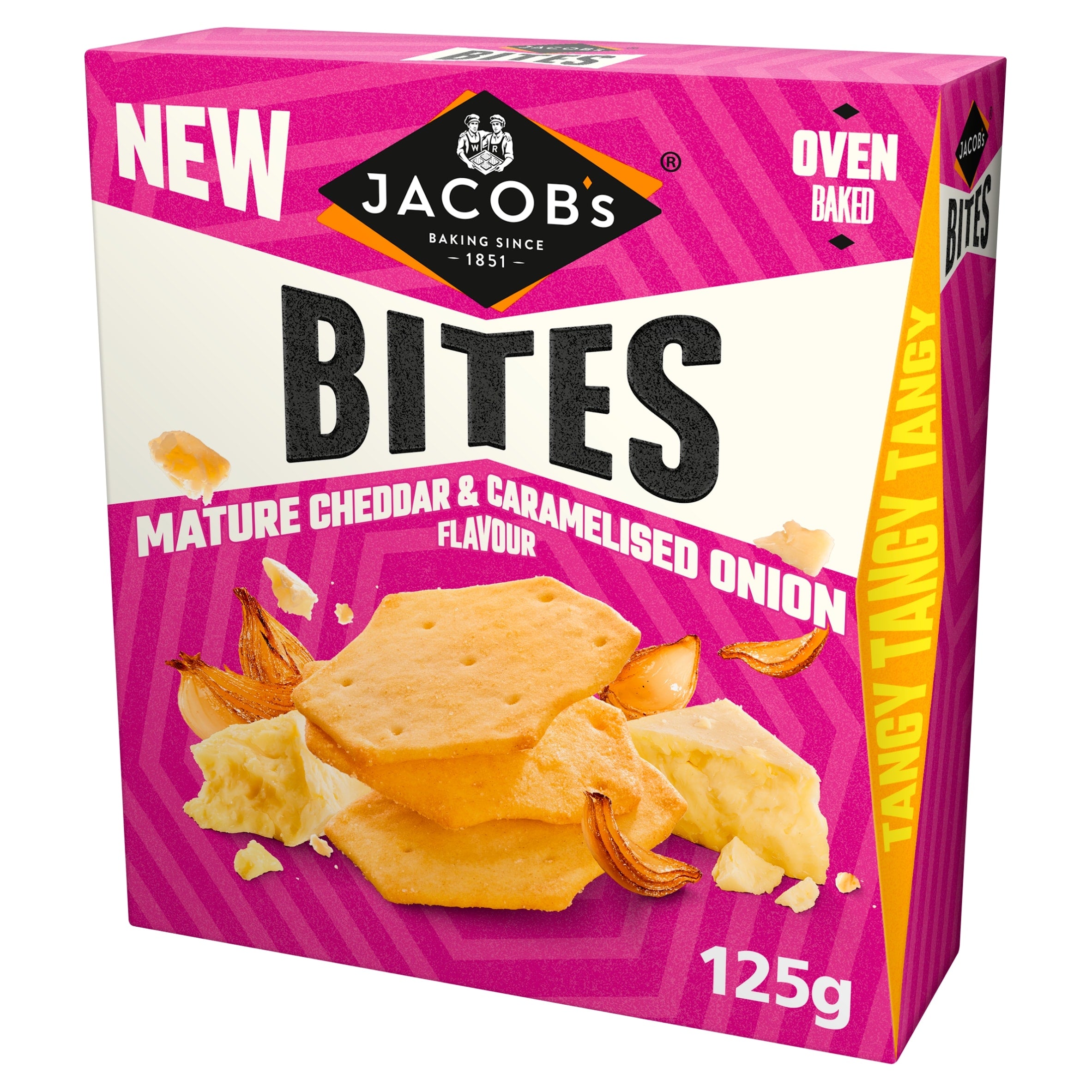 Jacob's Bites Mature Cheddar & Onion Crackers 125 g