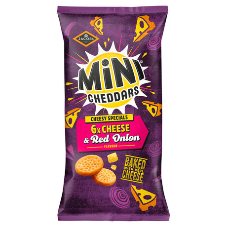 Jacob's Mini Cheddars Cheese & Red Onion Flavour 6 Pack 138 g