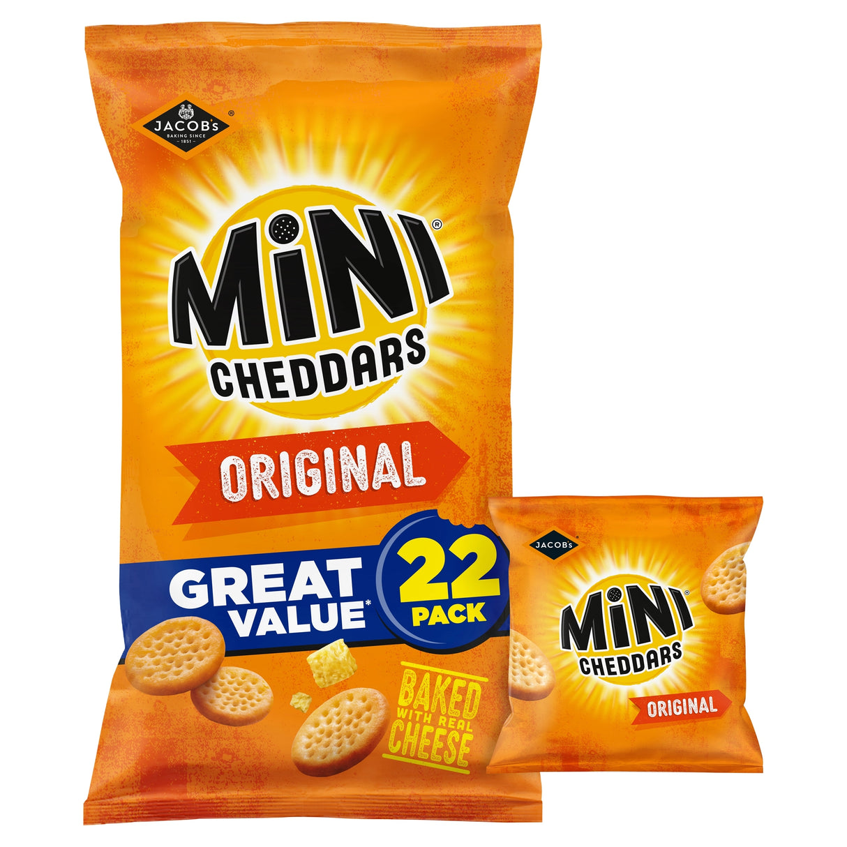 Jacob's Mini Cheddars Original 2 x 2 506 g