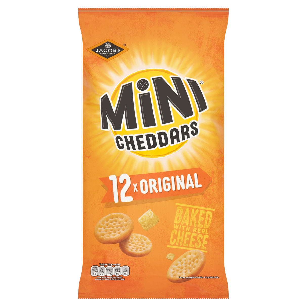 Jacob's Mini Cheddars Original Multi-Pack Snacks 12 x 23 g