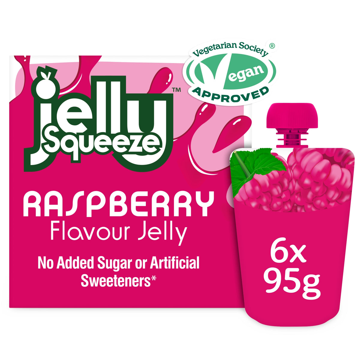 Jellysqueeze Raspberry Multi-Pack 6 x 95 g