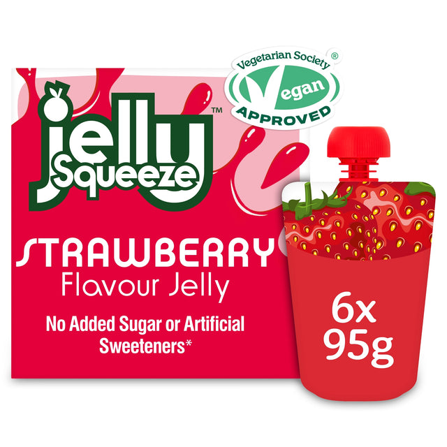 Jellysqueeze Strawberry Multi-Pack 6 x 95 g