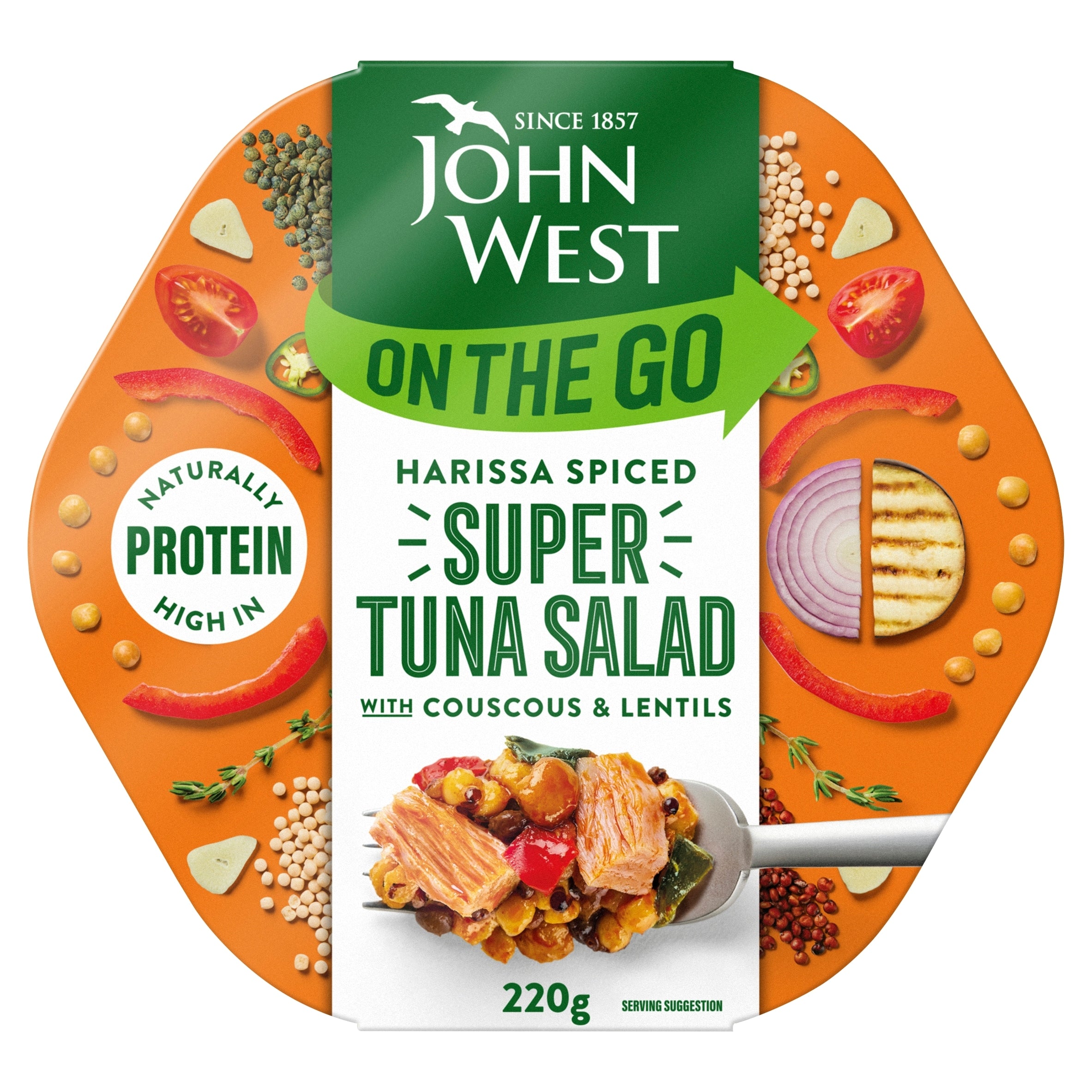 John West On The Go Harissa Spiced Super Tuna Salad 220 g