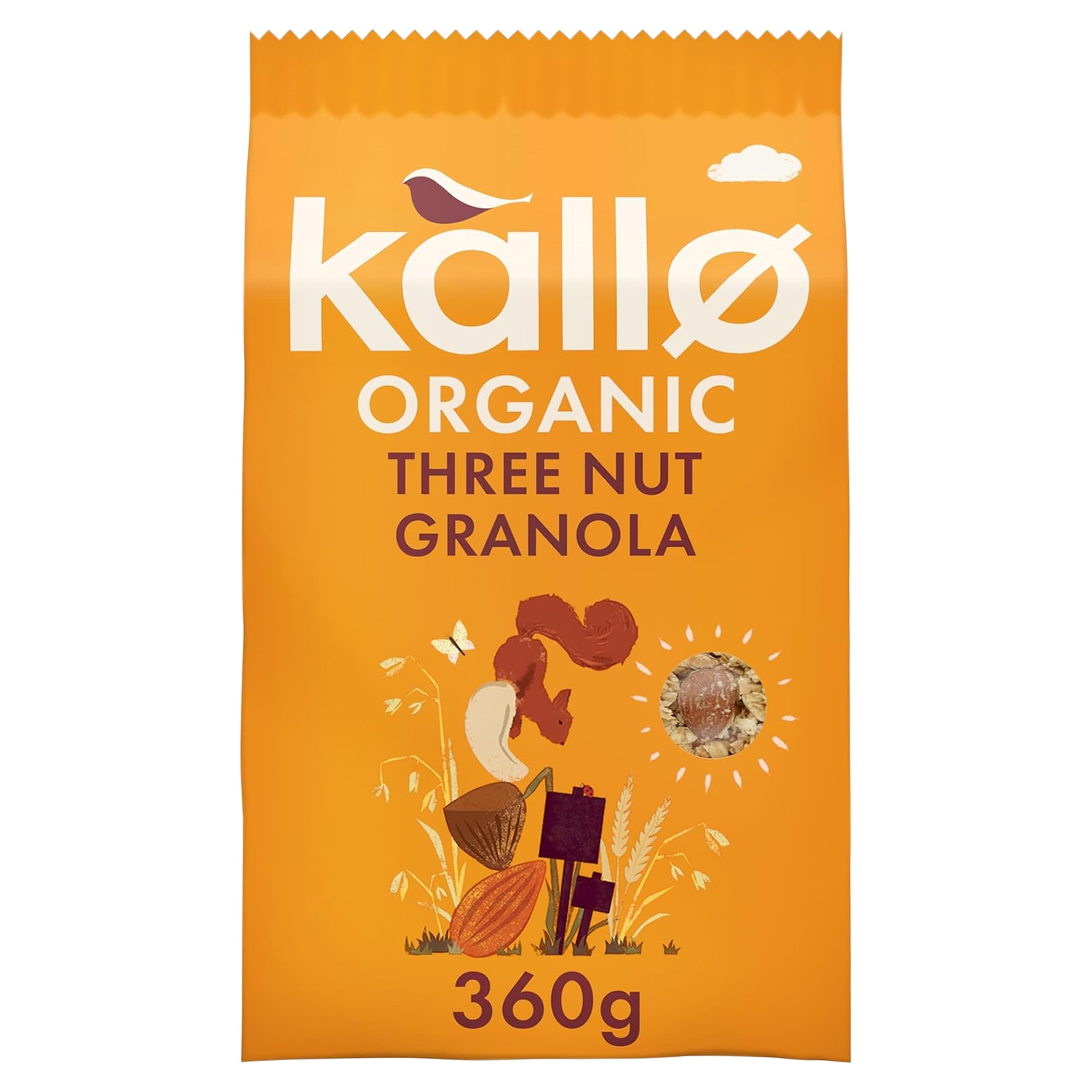Kallo Organic Three Nut Granola 360 g