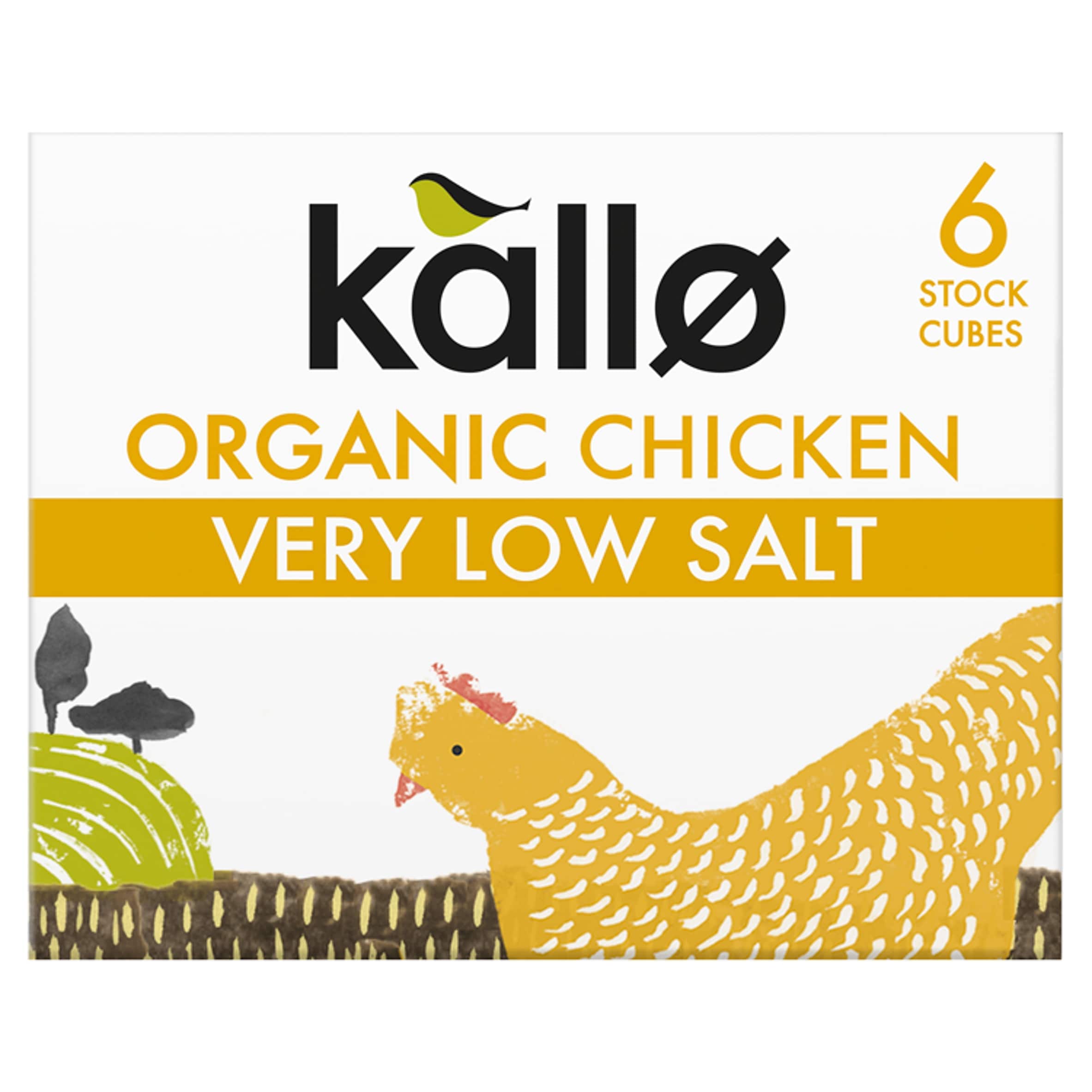 Kallo Organic Very Low Salt Chicken Stock Cubes 48 g