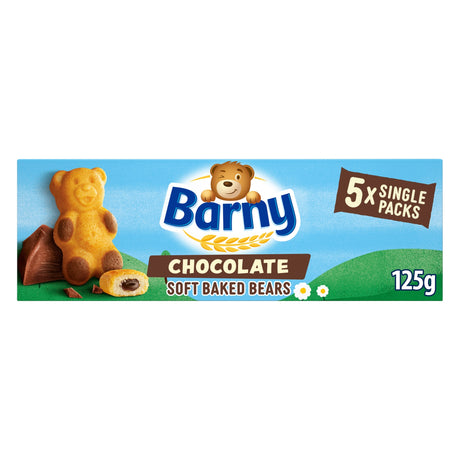 Barny Chocolate Soft Baked Bears Biscuits 5 Pack Multi-Pack 125 g