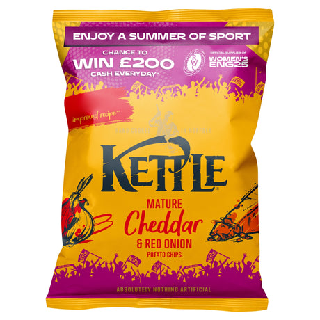 Kettle Mature Cheddar & Red Onion Chips 40 g