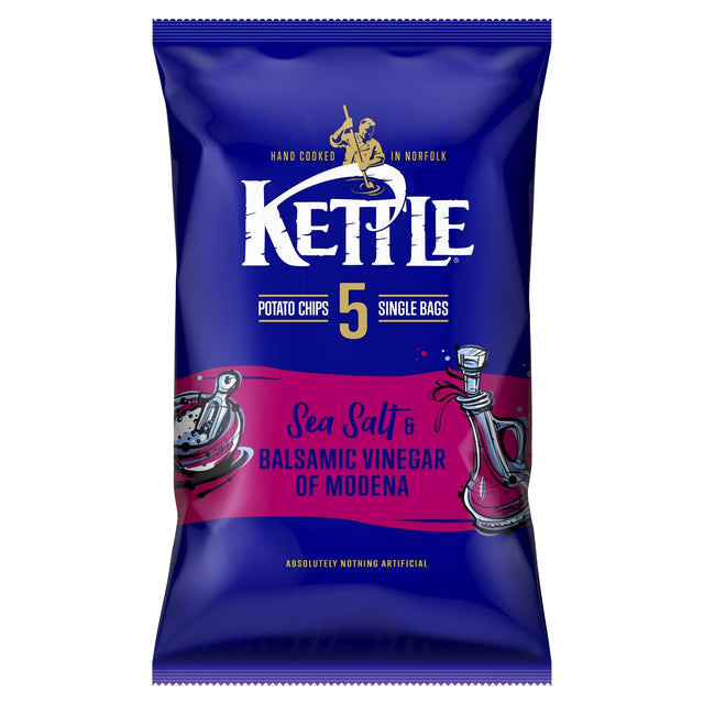 Kettle Sea Salt & Balsamic Vinegar Crisps 5 x 25 g