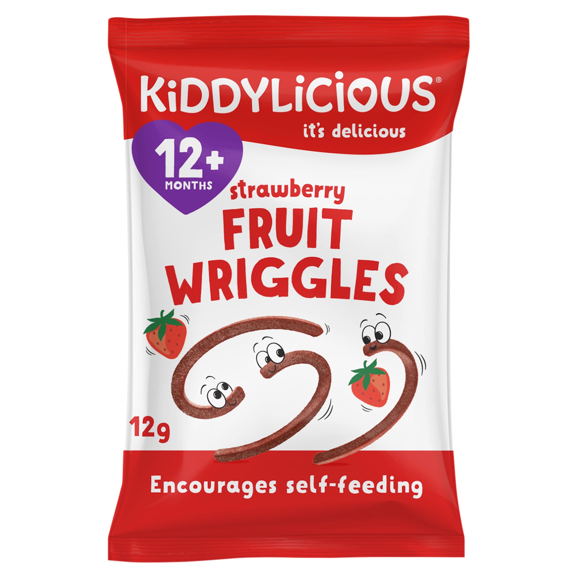 Kiddylicious Strawberry Fruit Wriggles 12 g