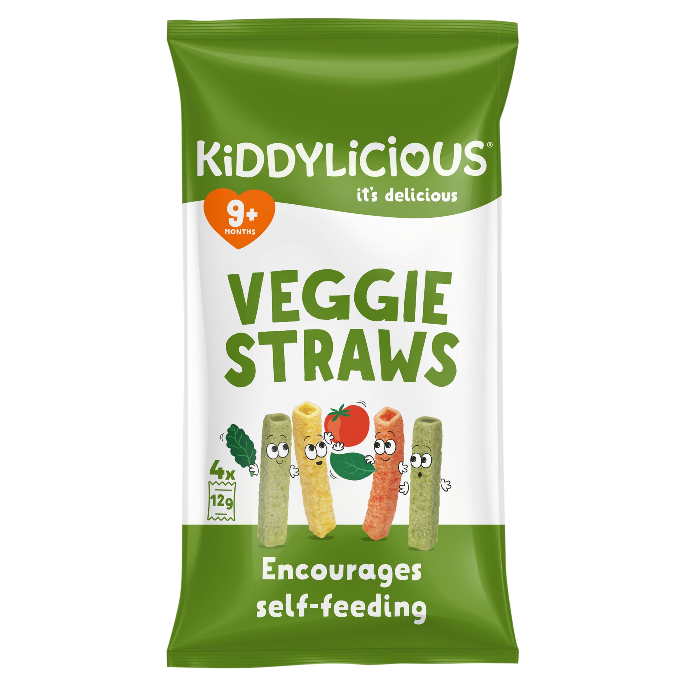 Kiddylicious Veggie Straws Multi-Pack 4 x 12 g