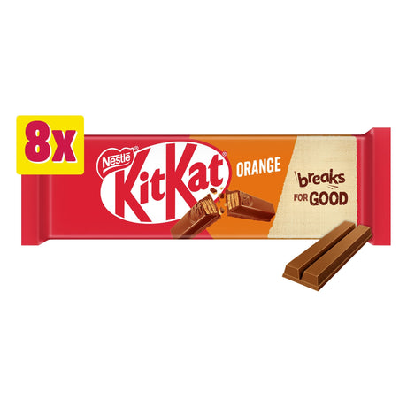Kit Kat 2 Finger Orange Chocolate Biscuit Bar 8 Pack Multi-Pack 165.6 g