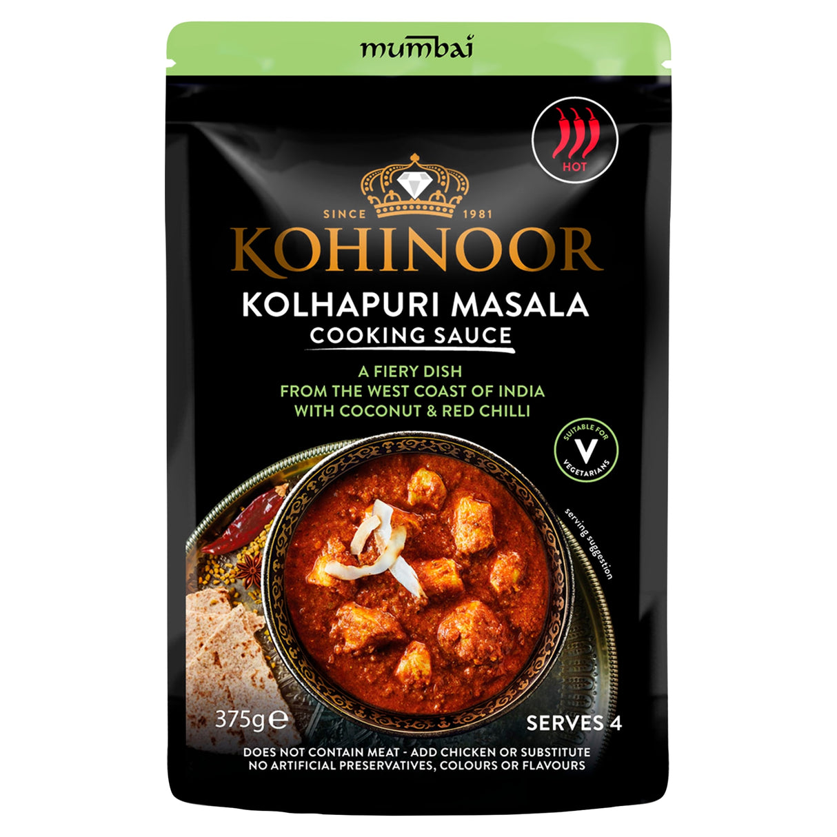 Kohinoor Mumbai Kolhapuri Masala Cooking Sauce 375 g