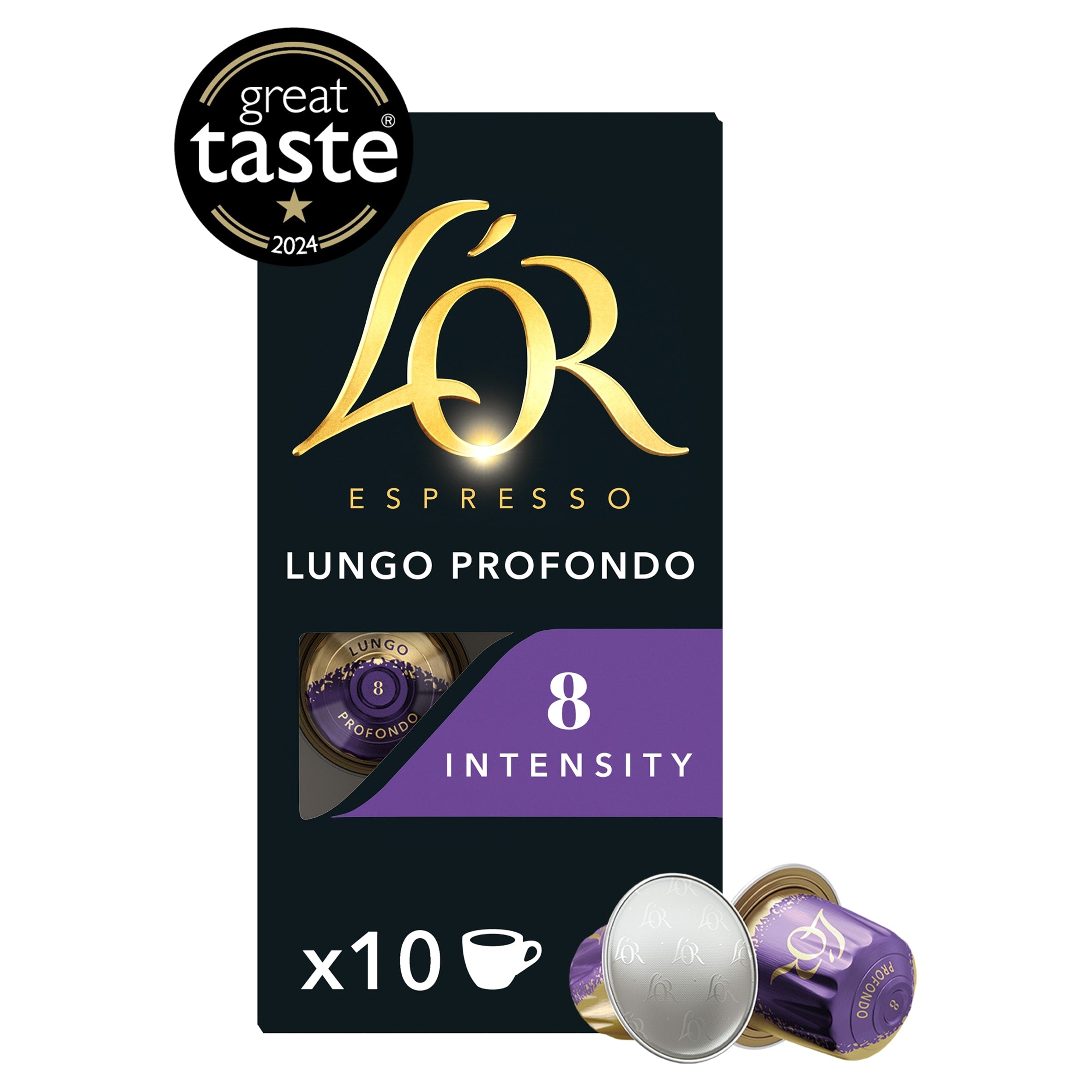 L'Or Espresso Lungo Profondo Coffee Capsules x10 Intensity 8 52 g