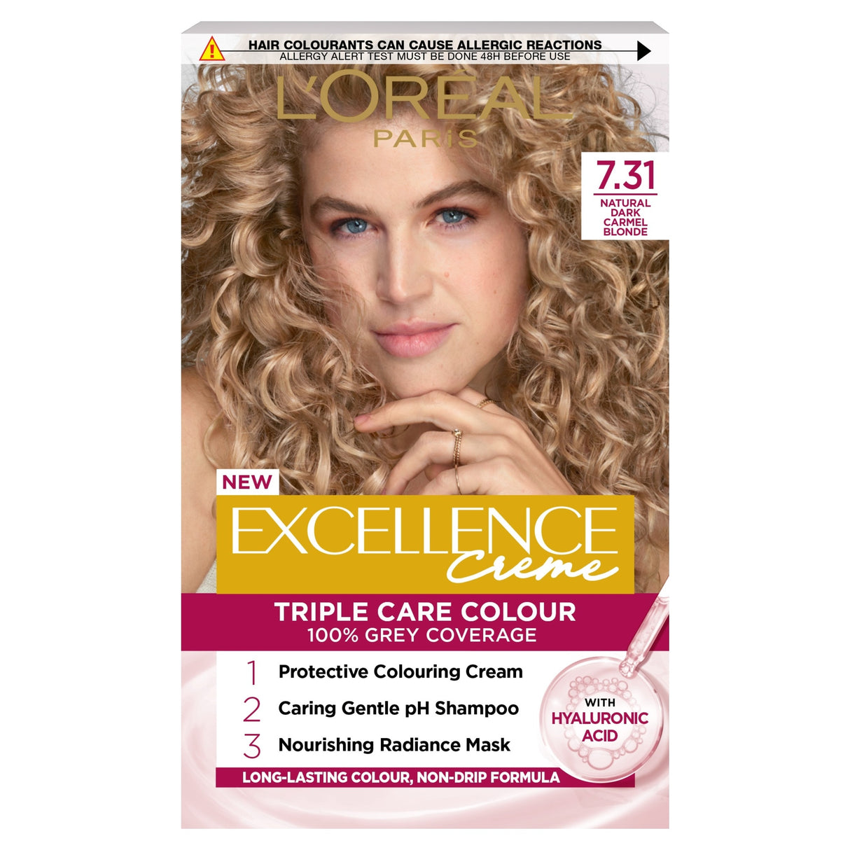 L'Oreal Paris Excellence Core 7.31 Natural Dark Caramel Blonde Permanent Hair Dye